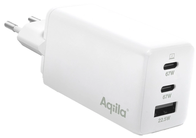 Aqiila Chargebird W3 65W 2xUSB-C/USB-A Wallcharger 