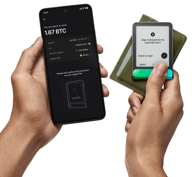 Ledger Flex, inc Recovery Key Oxidate Green 