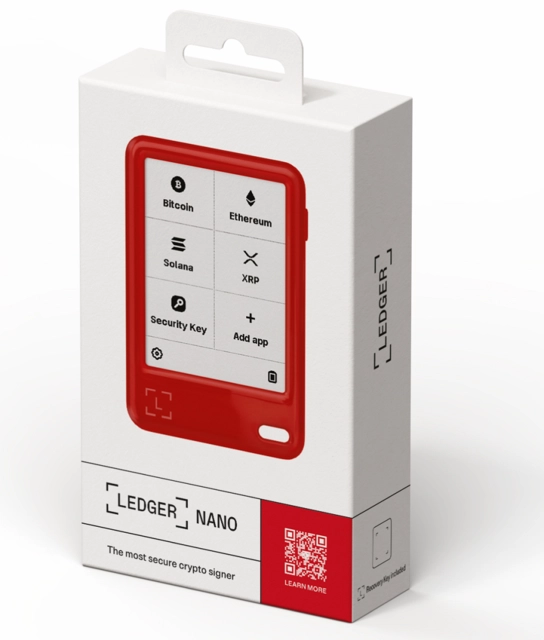Ledger Nano Gen 5 Cherry Red, inc Recovery Key 