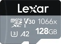 Lexar Pro 1066x 128GB UHS-I microSDHC/microSDXC - R160/W120 - Silver