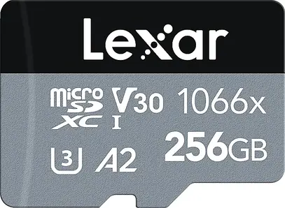 Lexar Pro 1066x 256GB UHS-I microSDHC/microSDXC - R160/W120 - Silver