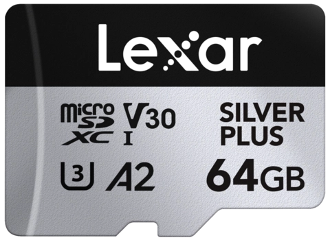 Lexar Pro Silver Plus 1066x 64GB microSDXC,UHS-I/U3/A2/4K - R205/W100