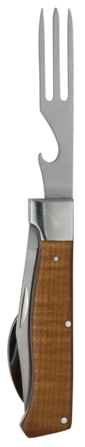 Messermeister Adventure Chef Folding Fork, Knife, Spoon Maple 