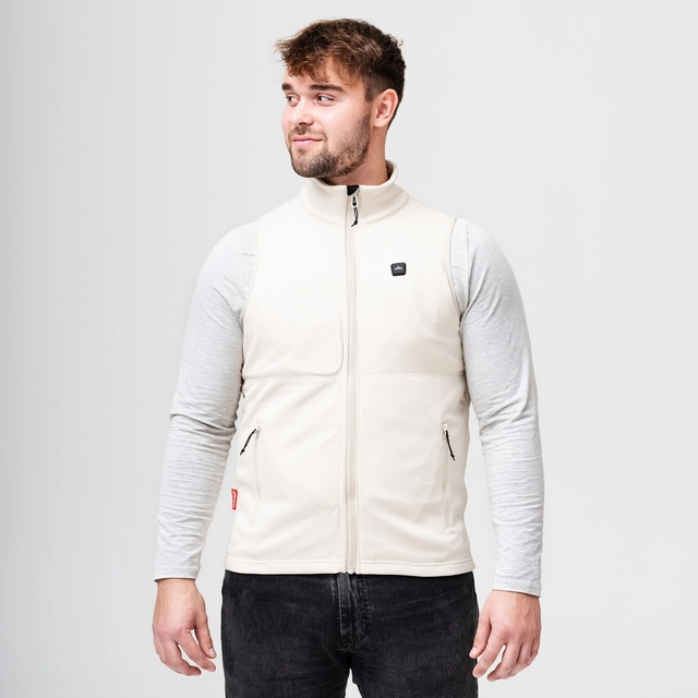 HeatX Heated Fleece Vest Mens S Sand 