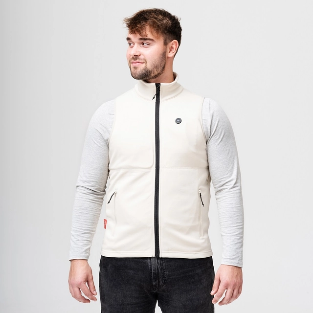HeatX Heated Fleece Vest Mens S Sand 