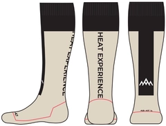 HeatX Heated Technical Socks w/batt. L Sand/Black - EU43/45