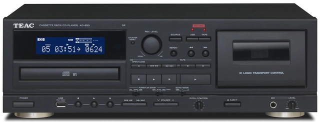 TEAC AD-850-SE CD/Cassette/USB Black 